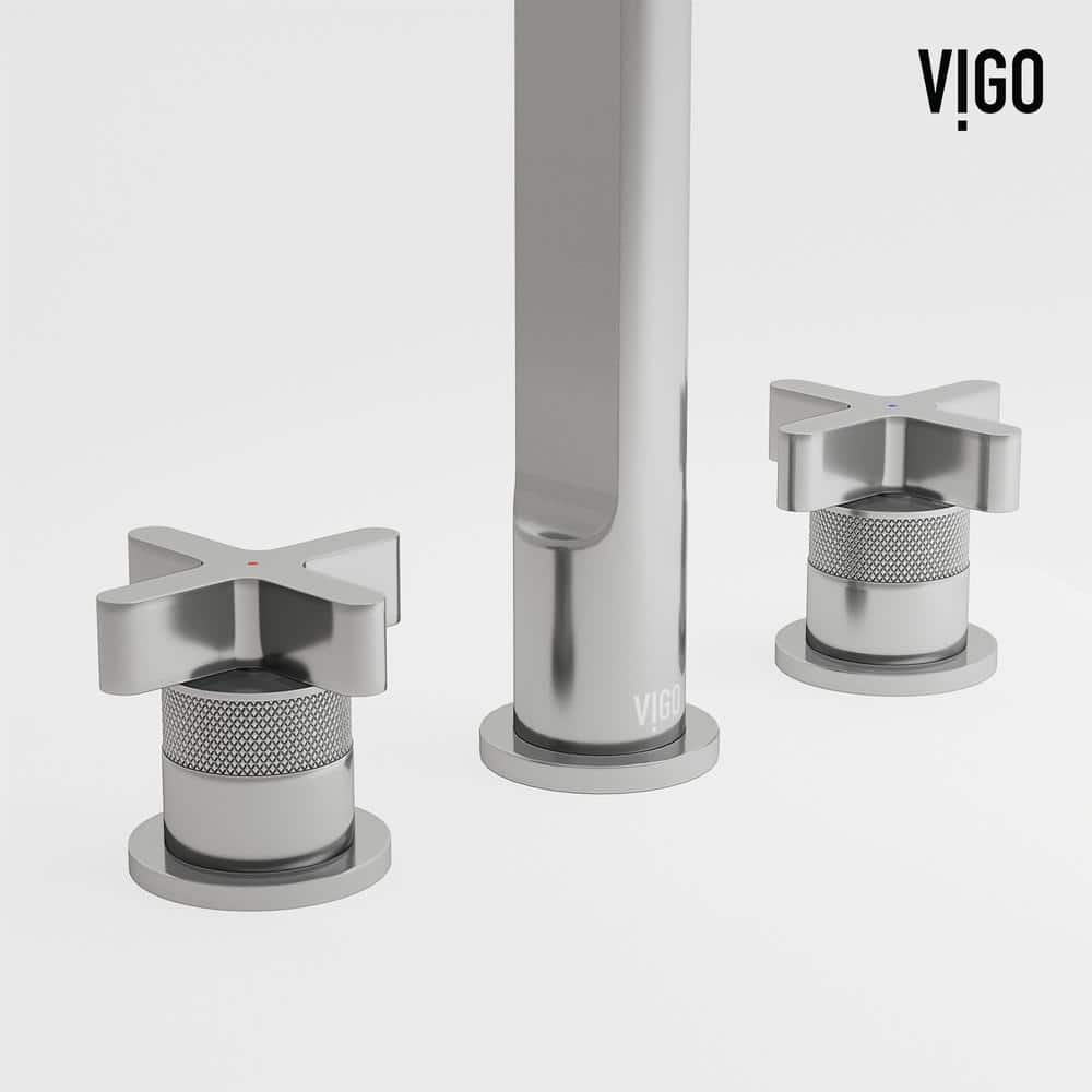 Wythe 9" H Two Handle Widespread Bathroom Faucet in Chrome and Black Brass