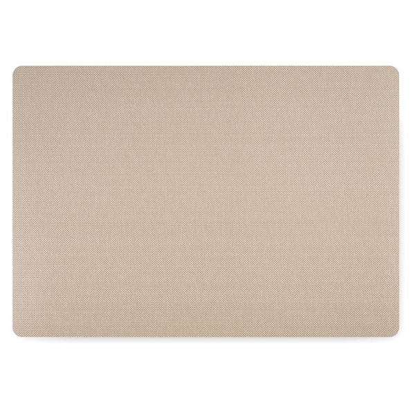 DASCO Easy Care Beachy/Rectanlge 17 in x 12 in. Tan Vinly Placemats (Set of 6)