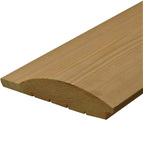 Unbranded 2 in. x 8 in. x 12 ft. Log Cabin Wood Siding Board