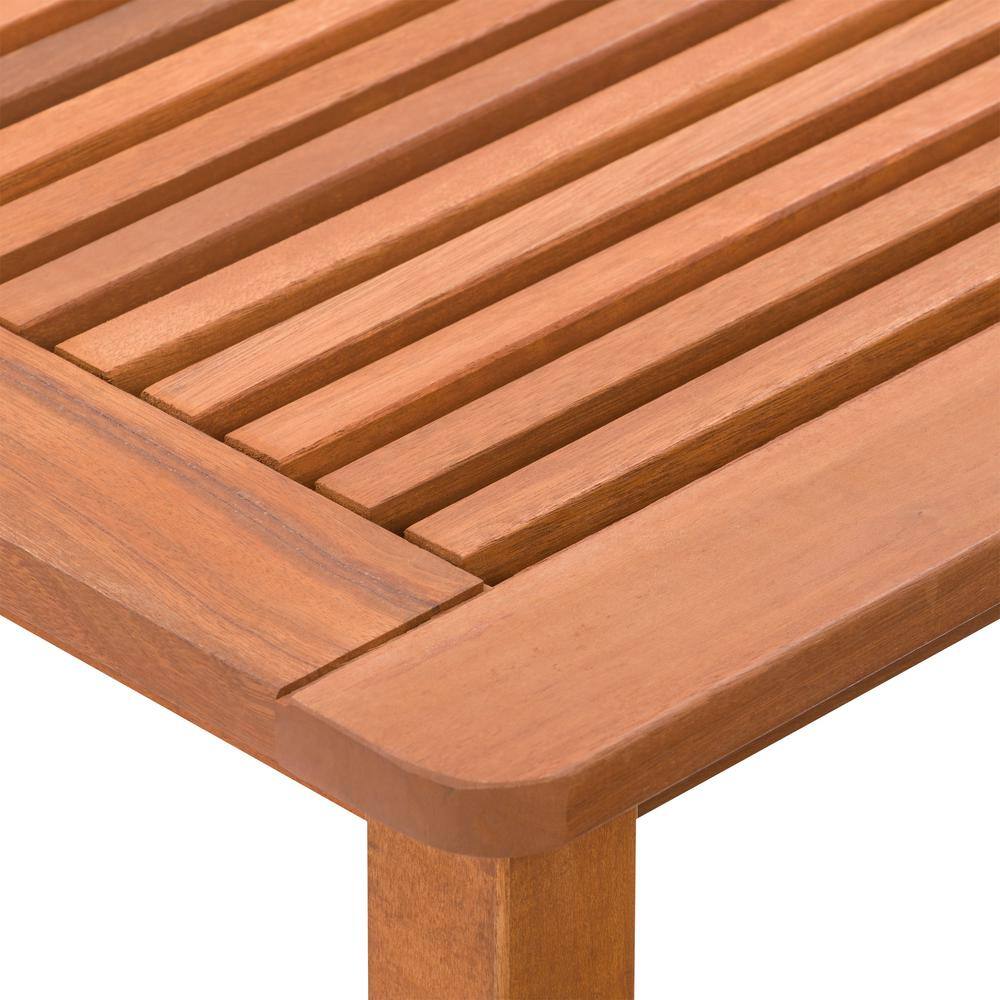 Cinnamon Brown 23" Hardwood Outdoor Side Table