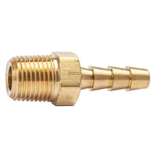 3/16 in. ID Hose Barb x 1/8 in. MIP Lead Free Brass Adapter Fitting (5-Pack)