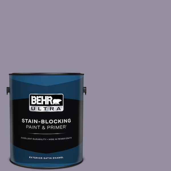 BEHR ULTRA 1 gal. #N560-4 Evening in Paris Satin Enamel Exterior Paint & Primer