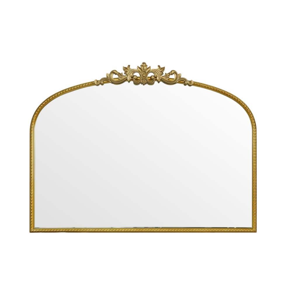Gold 32 in.W x 24 in.H Crown Arch Metal Framed Wall Bathroom Vanity Mirror for Bathroom, Home Decor price history on PriceWatchPro