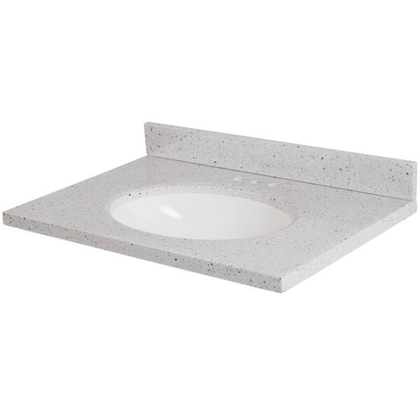 Solid Surface Vanity Top In Silver Ash, Solid Surface Vanity Top 31 X 22