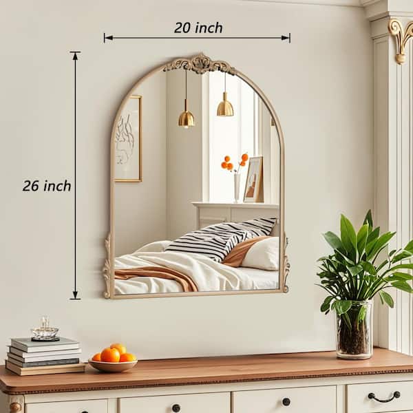 gold dresser mirror Refined Mirror-Finish 6-Drawer with Chic Trimming for Bedroom and Living Room - Bed Bath & Beyond for a sleek and simple Beautiful Trifold Adjustable Vanity Mirror