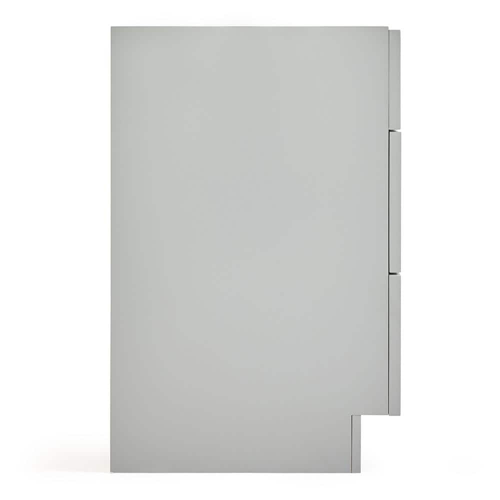 Hamlet 60" Gray Single Freestanding Vanity Cabinet with Nickel Hardware