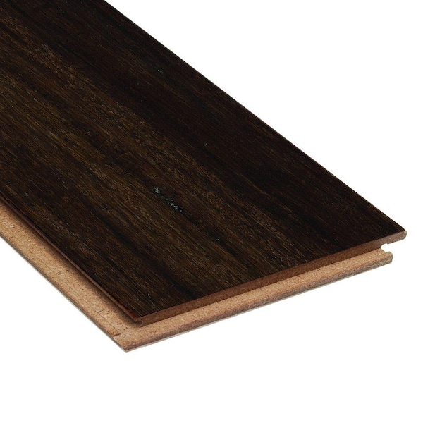 ReNature 3/8 in. Raleigh Strand Distressed Wide Plank Engineered Click  Bamboo Flooring 5.13 in. Wide