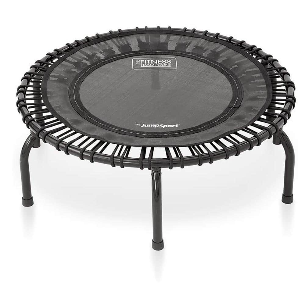 39-Inch Black Steel Round Fitness Rebounder Mini Trampoline