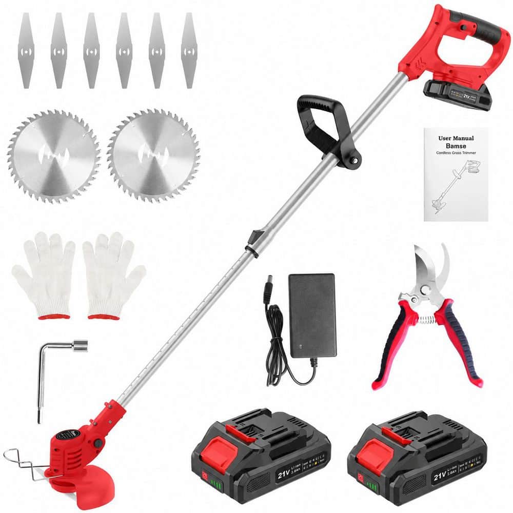 5.9 in. Cordless Grass Shears, String Trimmer with Dual Metal Blades, Pruning Shears, Adjustable Pole for Yard Lawn price history on PriceWatchPro
