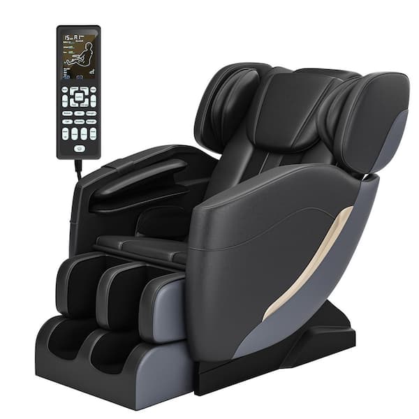 Favor-SS01 Black Recliner w/ Zero Gravity, Full Body Air Pressure, Bluetooth, Heat, Foot Roller Massage Chair