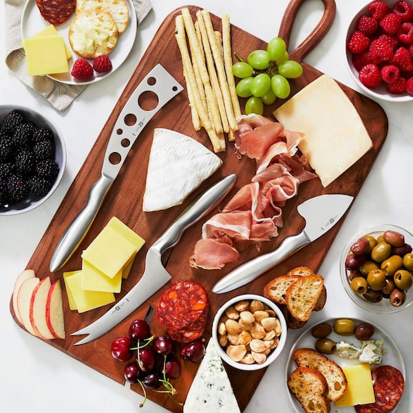 ZWILLING 3-Piece 5 in. Stainless Steel Cheese Knife Set with