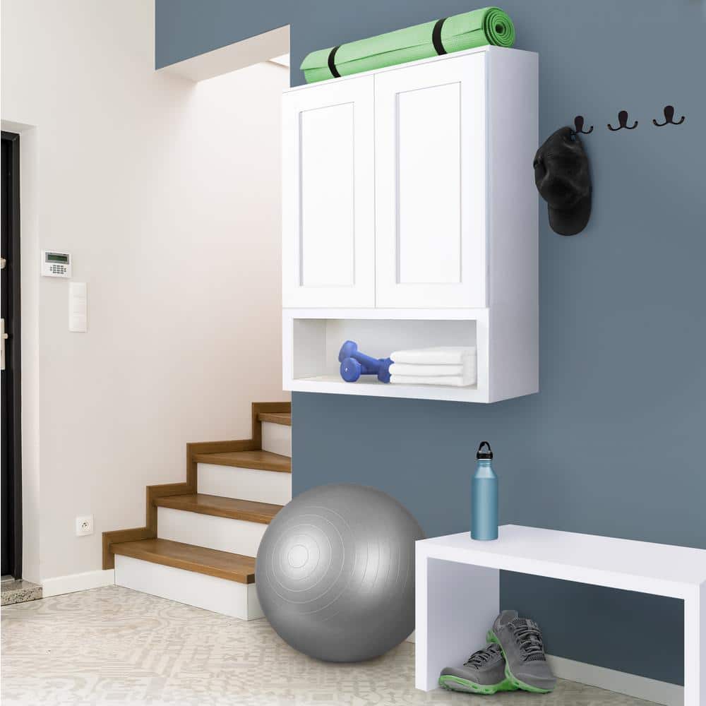 Brookings White Shaker Double Door Base Cabinet