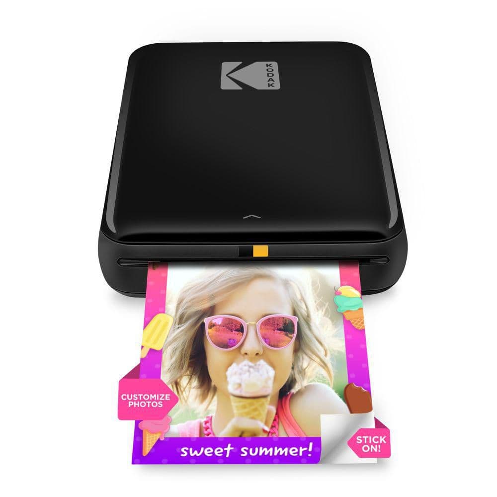 Step Mobile Instant Photo Printer 2 x 3 in. (Black), Compatible with iOS, A