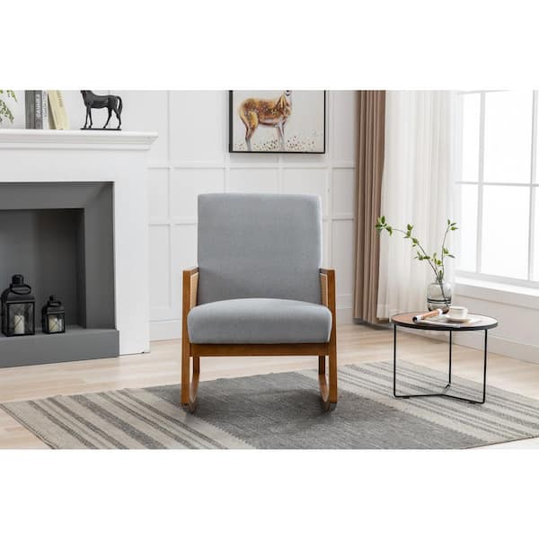 Light gray best sale rocking chair