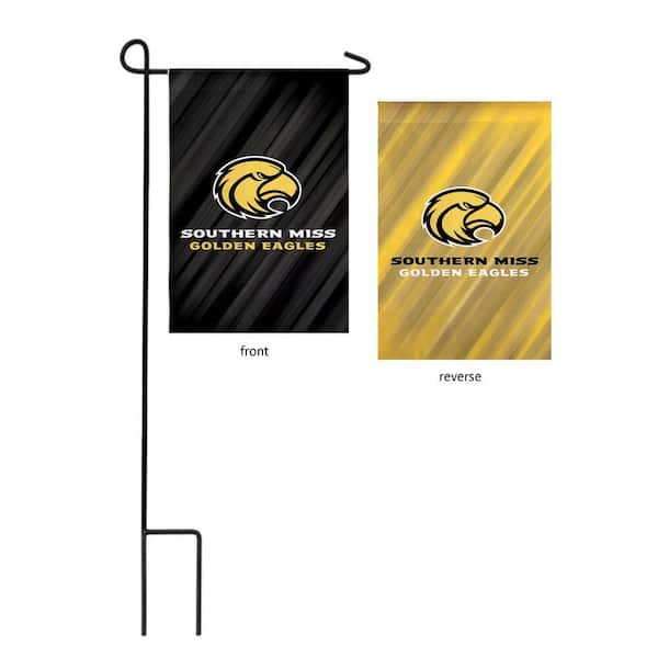 1 ft. x 1-1/2 ft. University of Southern Mississippi 2-Sided Garden Flag with 3-2/3 ft. Metal Flagpole