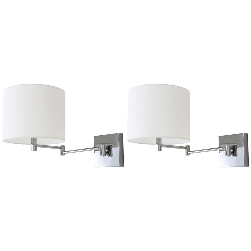 Lillian Chrome Polished Transitional Wall Sconce Set of 2