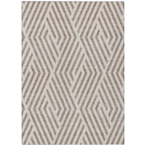 Chantille ACN550 Taupe 10 ft. x 14 ft. Machine Washable Indoor/Outdoor Geometric Area Rug