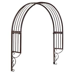 42.5 in. x 39.5 in. Thornbury Ornamental Metal Garden Window Trellis