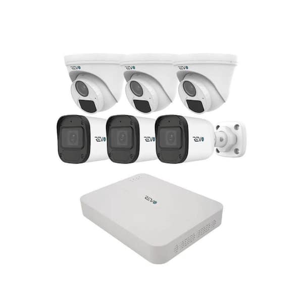 ULTRA BLUE SERIES 4K 8 Channel Wired PoE NVR Smart Security Camera System with 2TB HDD & 6x 5 Megapixel Cameras