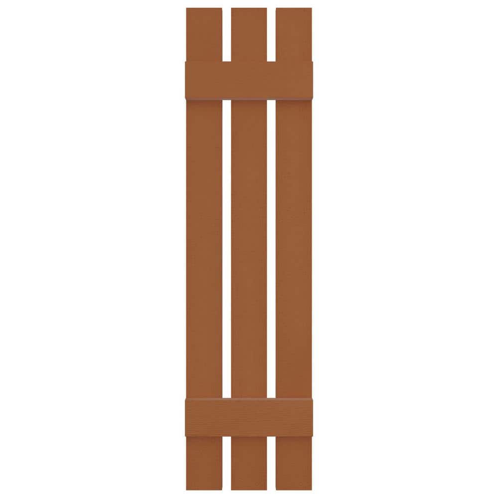 Treated Cedar Vinyl Board and Batten Decorative Shutters
