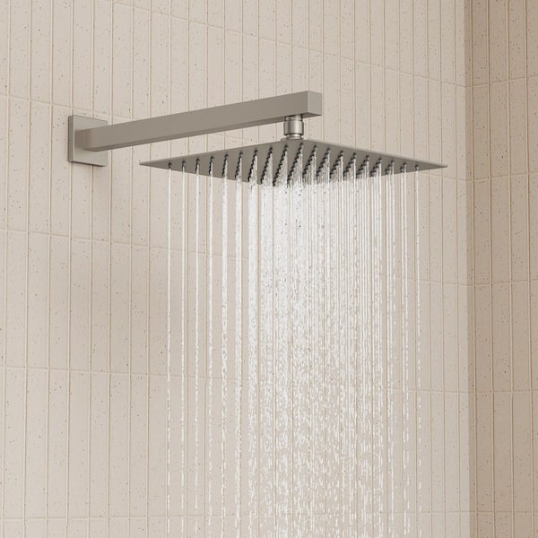 Single Handle 2-Spray Shower Faucet 2.5 GPM with Pressure Balance, Anti Scald in Brushed Nickel