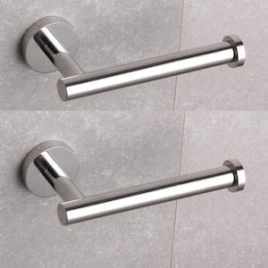 Wall Mounted Single Arm Toilet Paper Holder in Stainless Steel Polished Chrome-2 pack