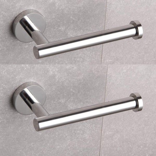 ruiling Wall Mounted Single Arm Toilet Paper Holder in Stainless Steel Polished Chrome-2 pack