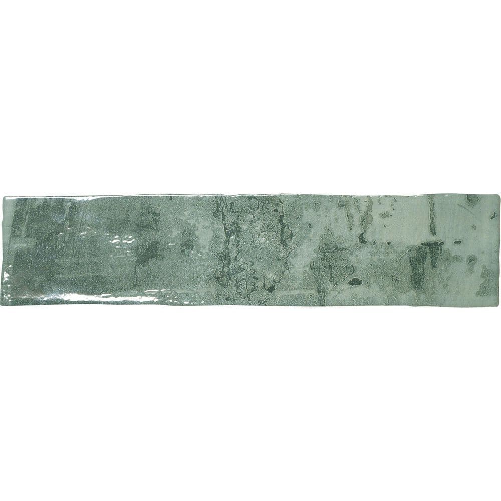 Viridian Green Glossy Ceramic Subway Wall Tile 3" x 12"