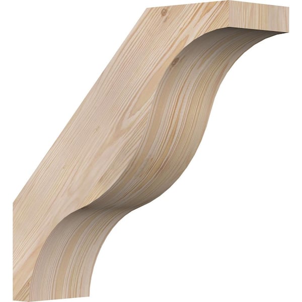 Ekena Millwork 5 1/2"W x 18"D x 18"H Funston Smooth Knee Brace, Douglas Fir