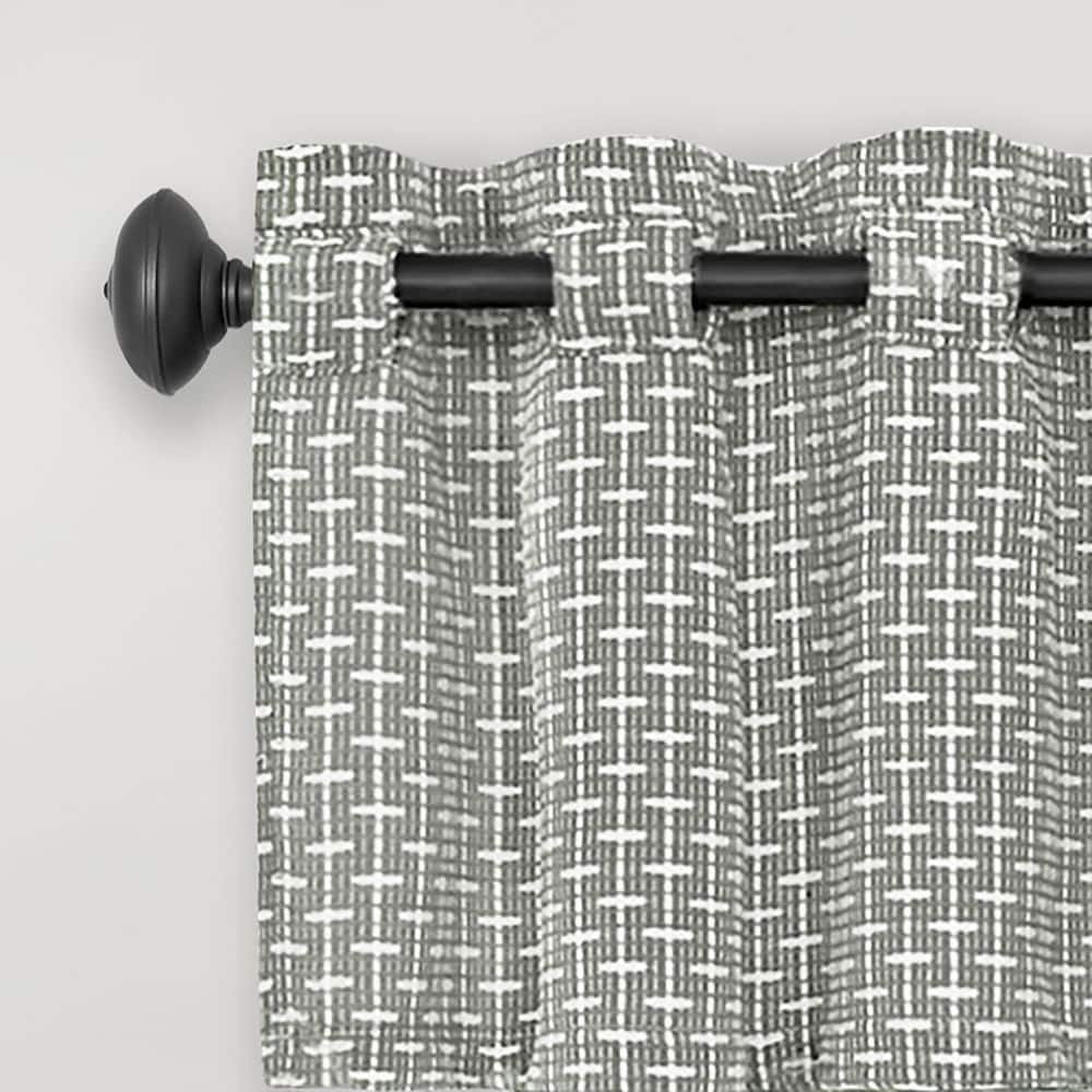 Gray Textured Light Filtering Rod Pocket Valance, 58" x 13"