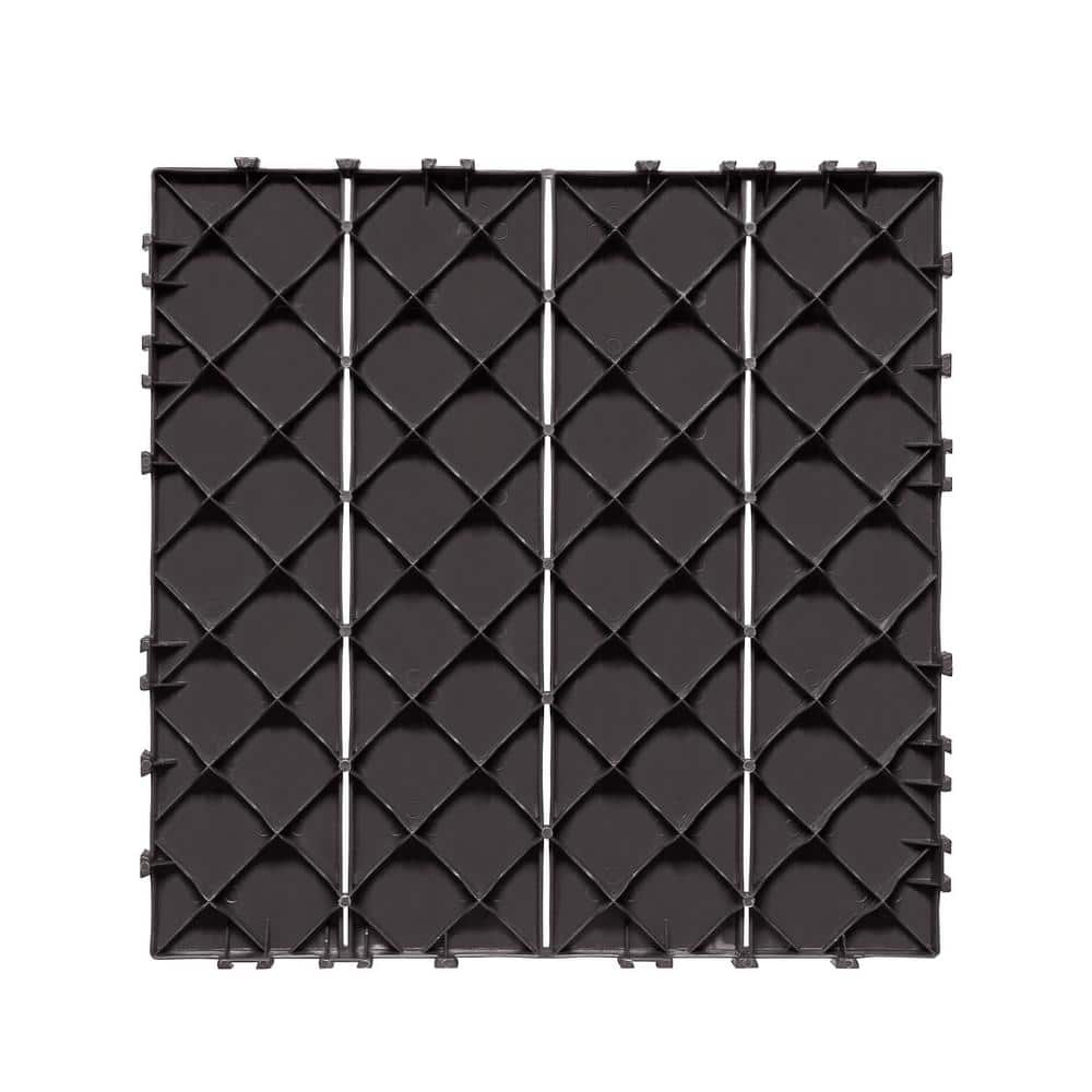 11.6 in. x 11.6 in. Interlocking Deck Tiles, Composite, 36 sq. ft. Plastic Waterproof Outdoor Flooring, Brown (36-Pack) price history on PriceWatchPro