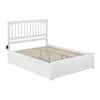 AFI Mission White Queen Bed with Matching Footboard and Twin Extra Long ...