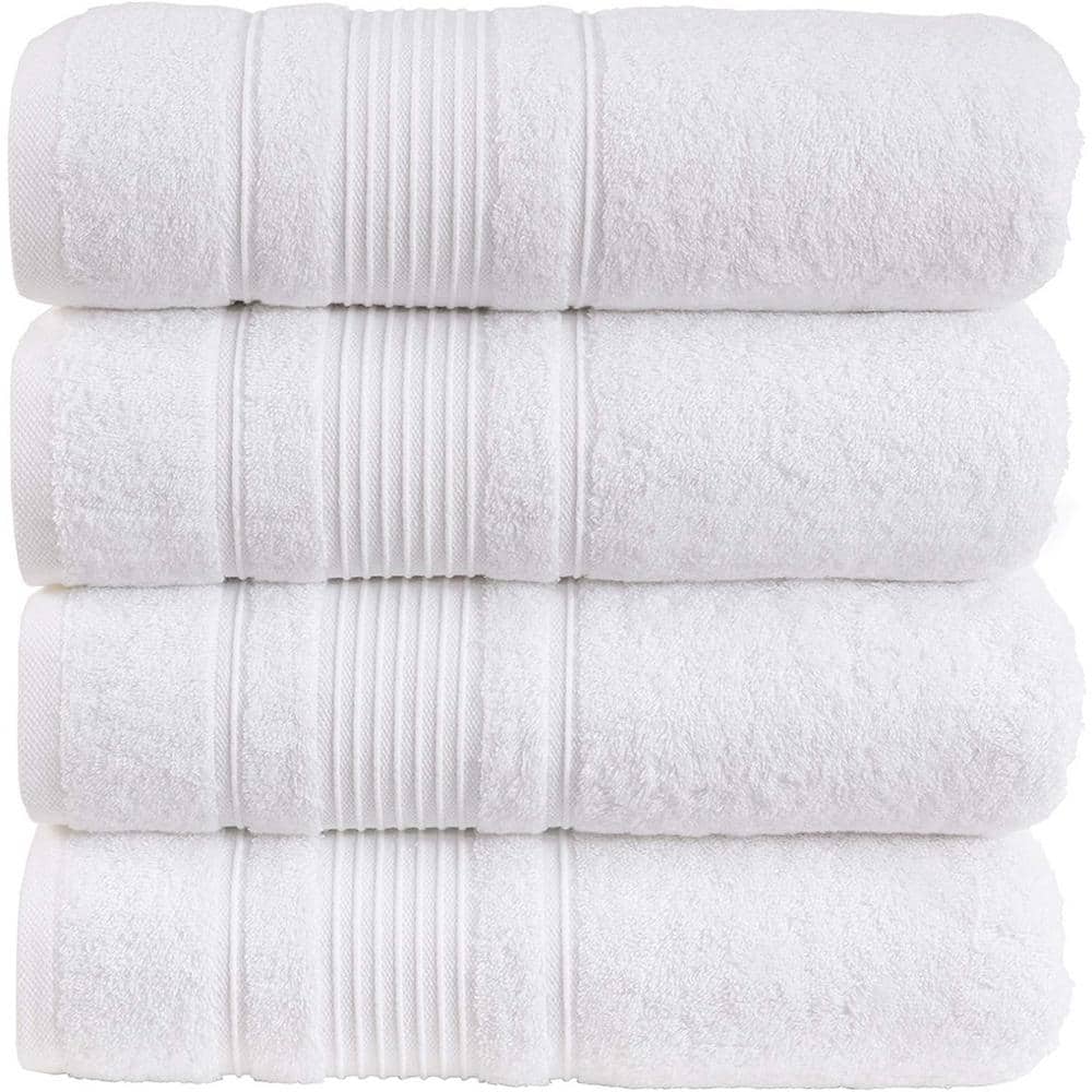 Aoibox 4-Piece Set Premium Quality Bath Towels for Bathroom, Quick Dry Soft  and Absorbent 100% Cotton, Grey SNPH002IN356 - The Home Depot