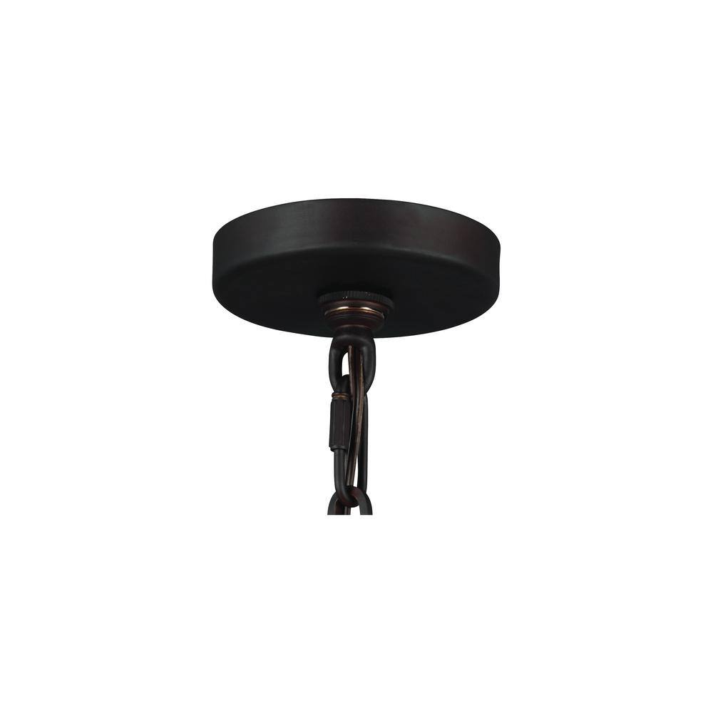 Elegant Oil Rubbed Bronze Globe Pendant with Clear Glass Shade