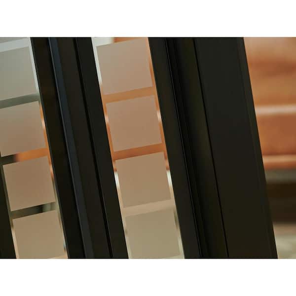 Spectrum Century 36 in. x 80 in. Black Frosted Square Vinyl
