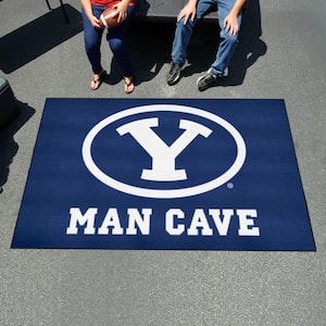 NCAA Brigham Young University Navy Man Cave 5 ft. x 8 ft. Area Rug