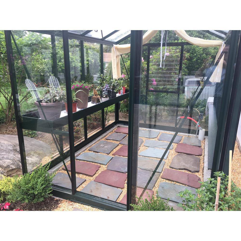 Royal Victorian 8x10 Black Aluminum and Glass Greenhouse