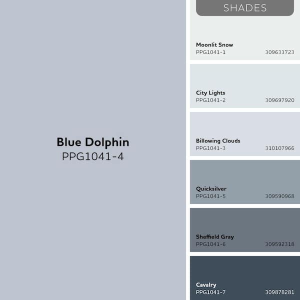 0711-4 blue dolphin Glidden Premium 1 gal. PPG1041-4 Blue Dolphin Flat Interior Latex