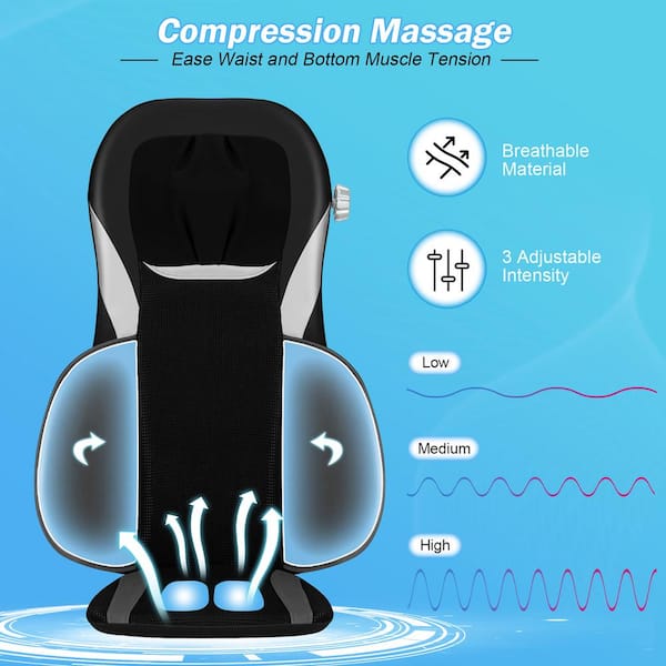 Brookstone Heated Shiatsu Neck & Lumbar Massage Pillow
