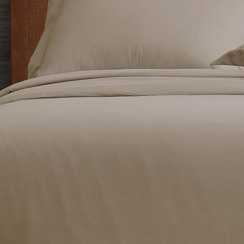 Khaki Full/Queen Microfiber Wrinkle Proof Bedspread Cover