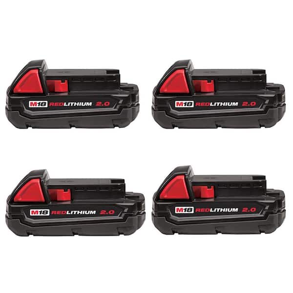 Milwaukee M18 18-Volt Lithium-Ion Compact Battery Pack 2.0Ah (4-Pack)