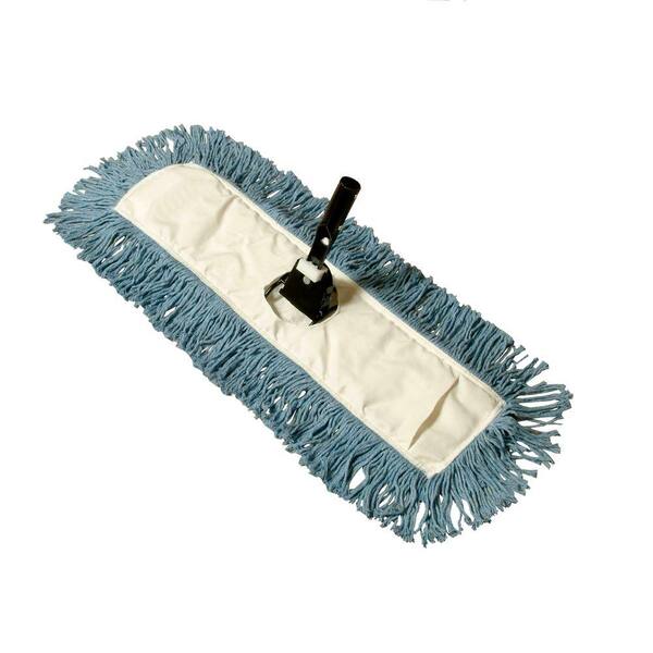 Rubbermaid Commercial Products 24 in Wood Handle Blended Dust Flat Mop