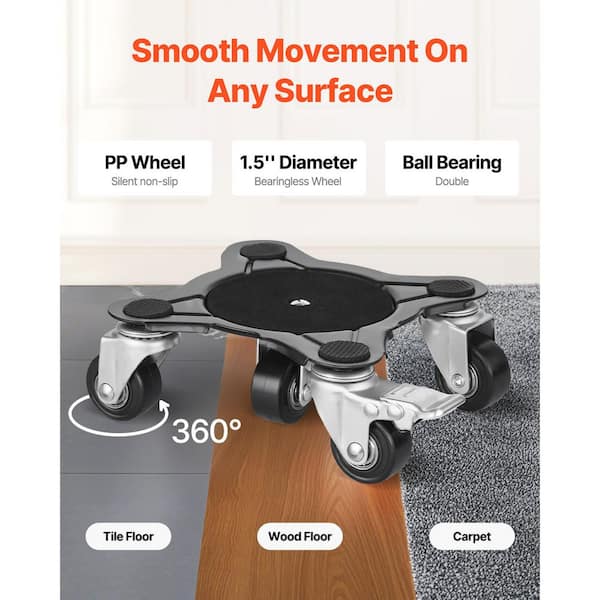 SEVENSPACE Furniture Roller Mover With 5 Wheels & Furniture Lifter