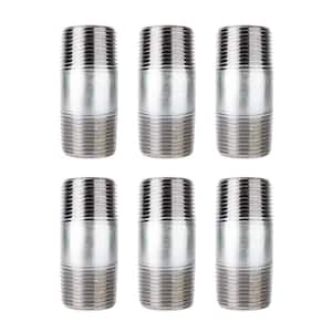 1 in. x 3 in. Galvanized Steel Nipple (6-Pack)