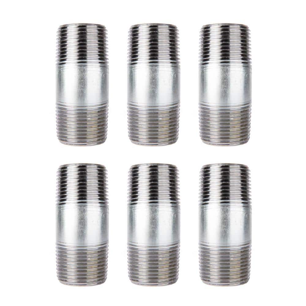 1 in. x 3 in. Galvanized Steel Nipple (6-Pack) price history on PriceWatchPro