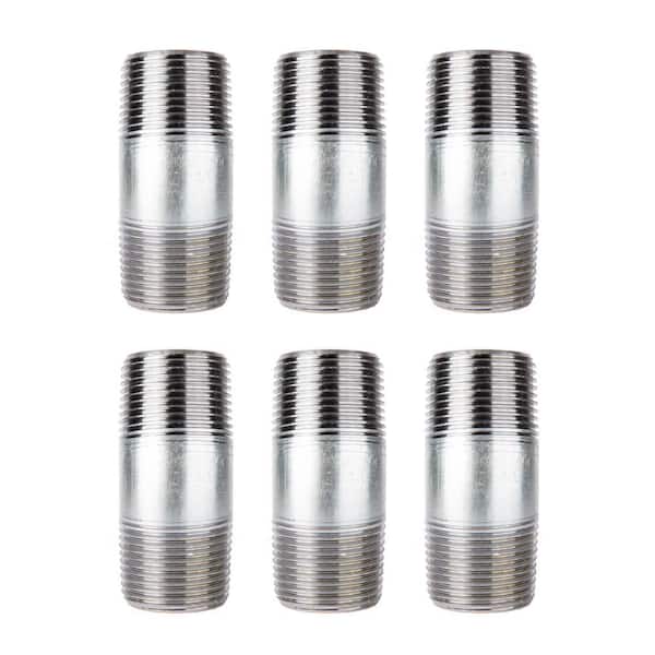 PIPE DECOR 1 in. x 3 in. Galvanized Steel Nipple (6-Pack)