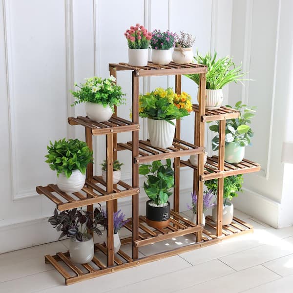 Balcony Flower Rack - Stylish Storage For Indoor Plants