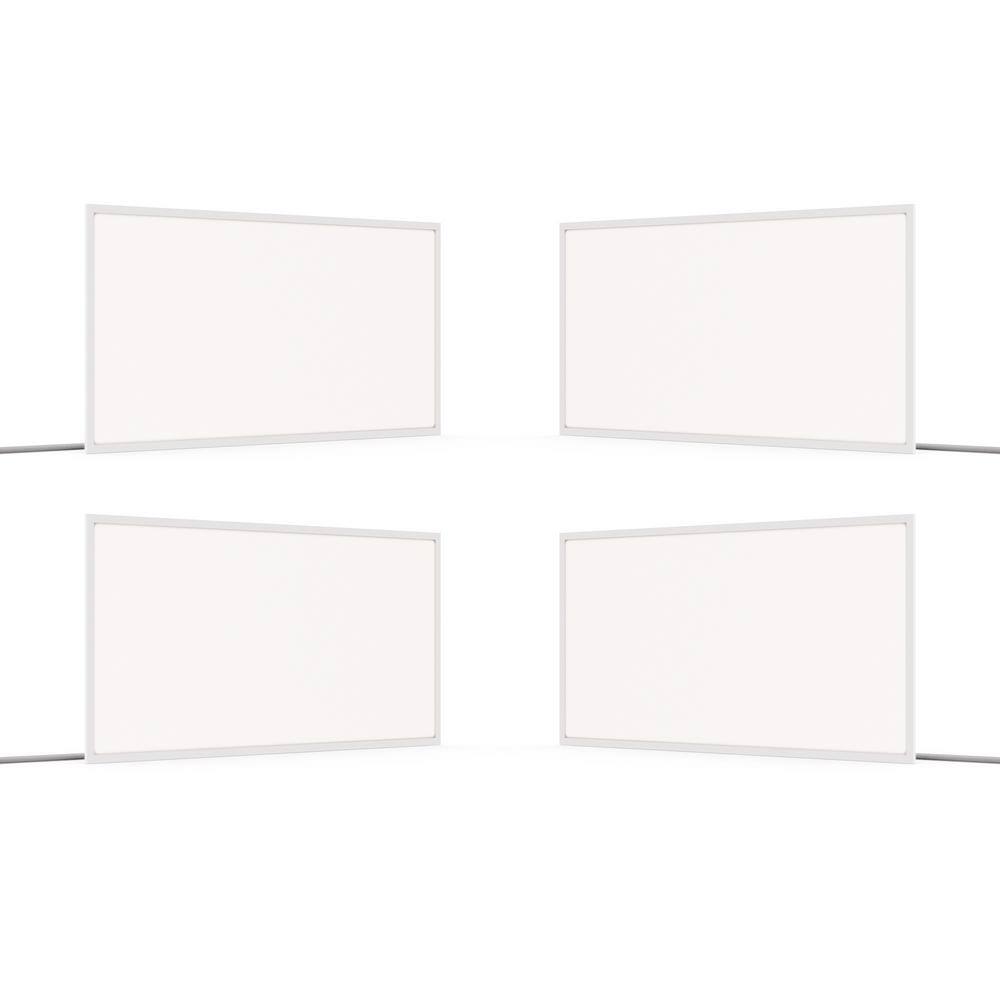 5000K 2 ft. x 4 ft. Adjustable Lumen Indoor Backlit Integrated LED Flush Mount Flat Panel 0-10Volt Dimmable Light 4-Pack price history on PriceWatchPro