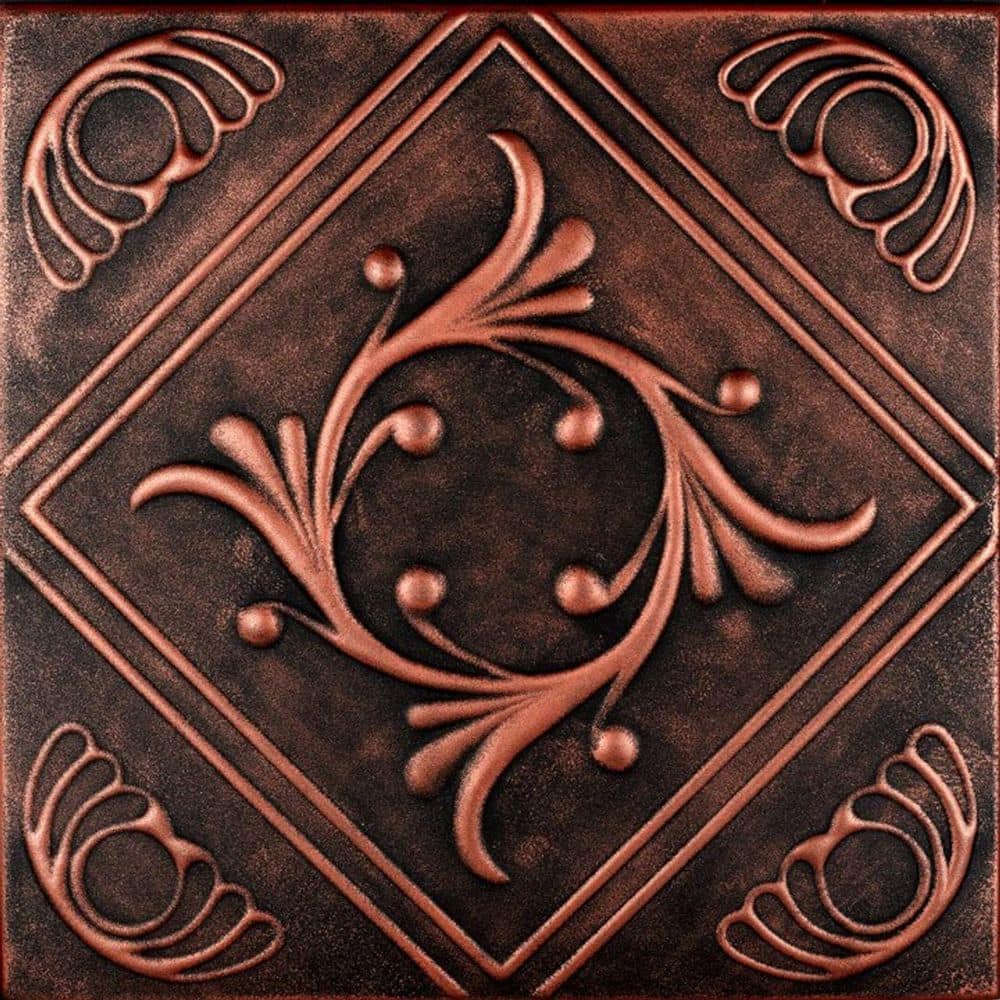 Diamond Wreath Black Copper 1.6 ft. x 1.6 ft. Decorative Foam Glue Up Ceiling Tile (259.2 sq. ft. /case) price history on PriceWatchPro