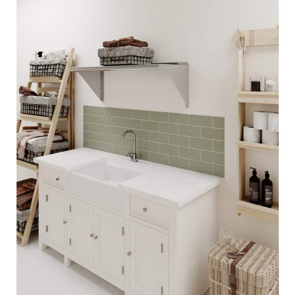 36" Stainless Steel Wall Shelf with Brackets